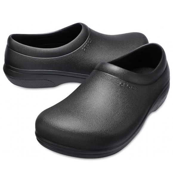 CROCS Shoes - Crocs On-The-Clock Work Slip-On in Black size 9 Womens (7 Mens) Basic Closed Toe